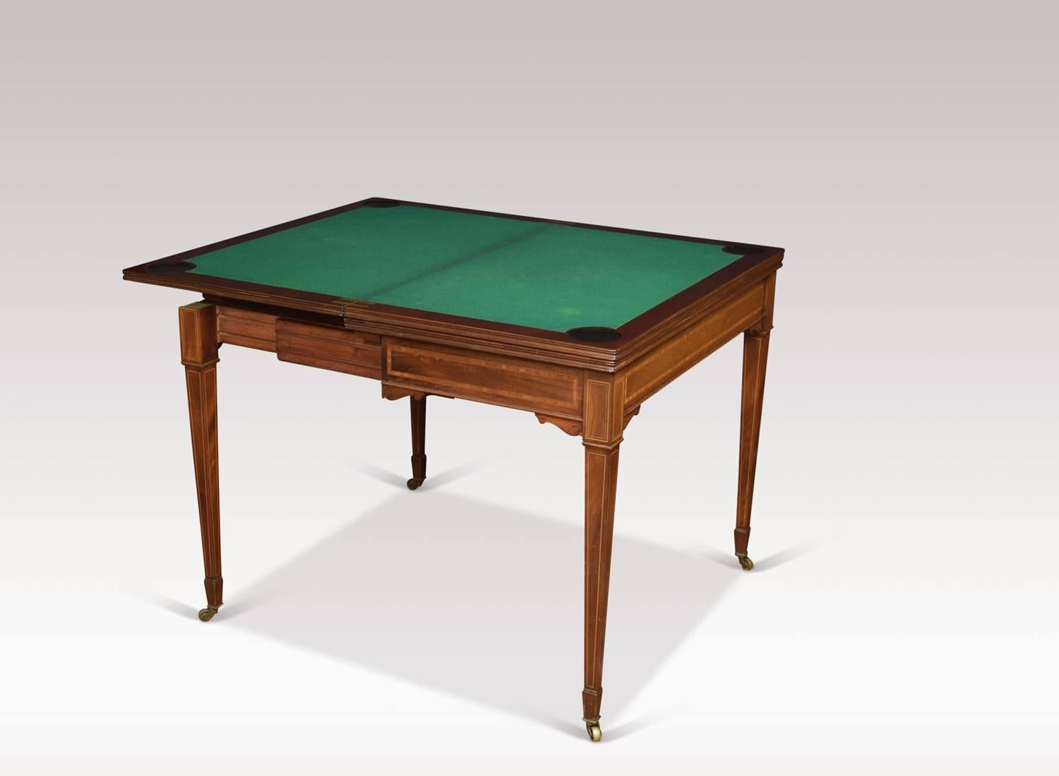 20th Century Edwardian Mahogany Inlaid Roulette Games Table