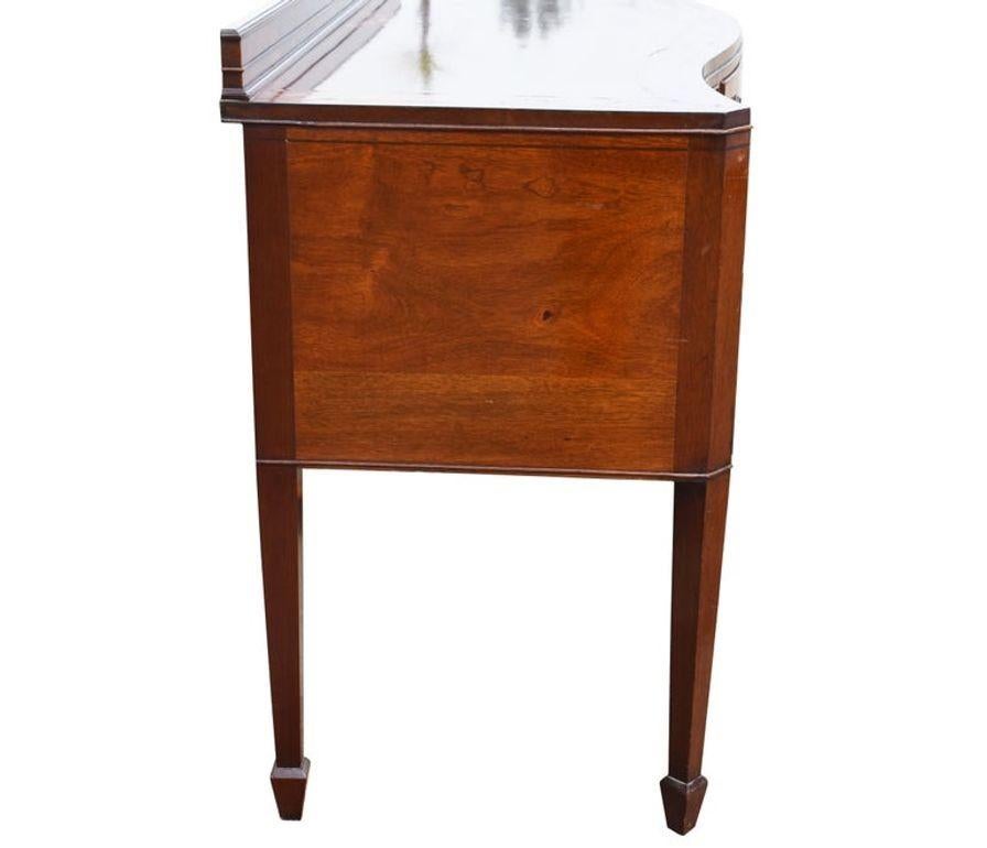 Edwardian Mahogany Inlaid Serpentine Sideboard For Sale 2