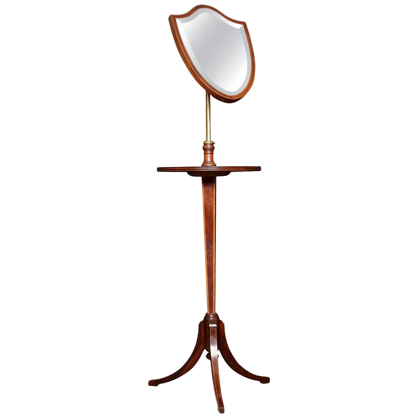 Edwardian Mahogany Inlaid Shaving Stand