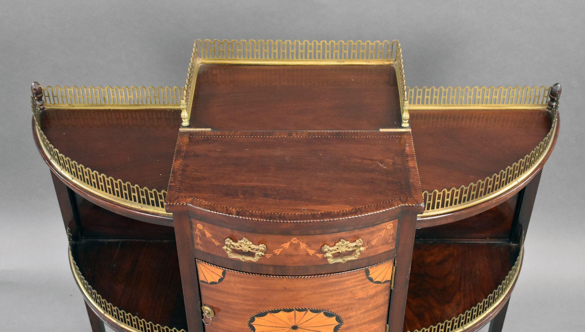 Edwardian Mahogany Inlaid Sideboard For Sale 1
