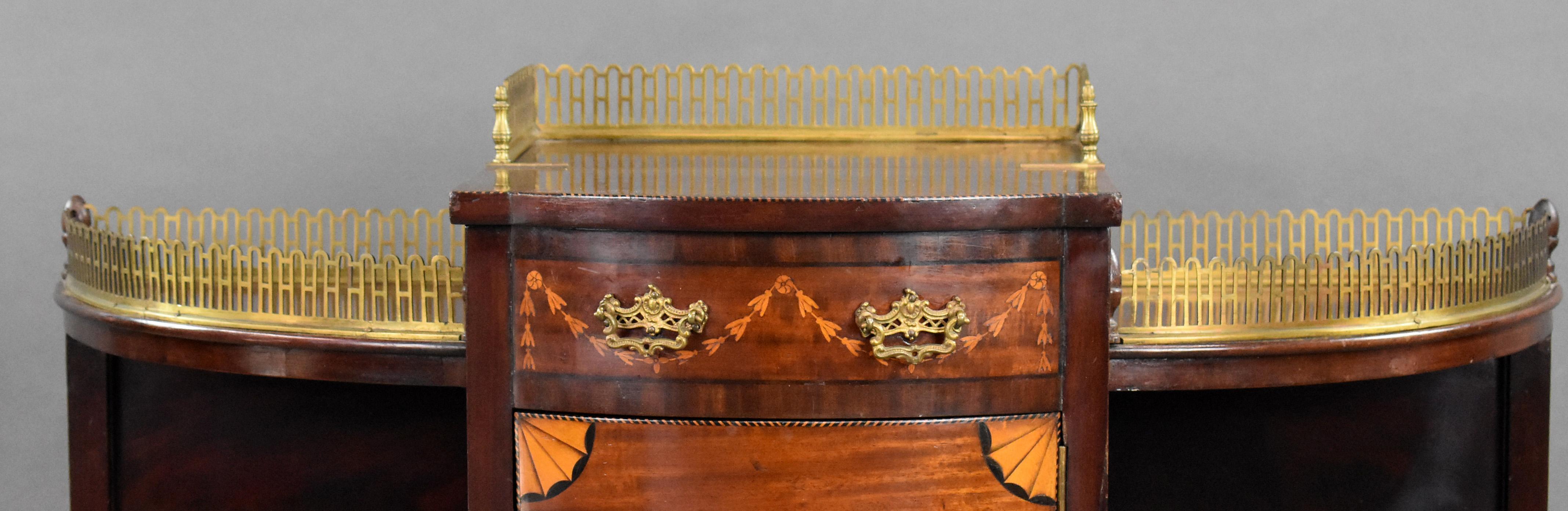 Edwardian Mahogany Inlaid Sideboard For Sale 2