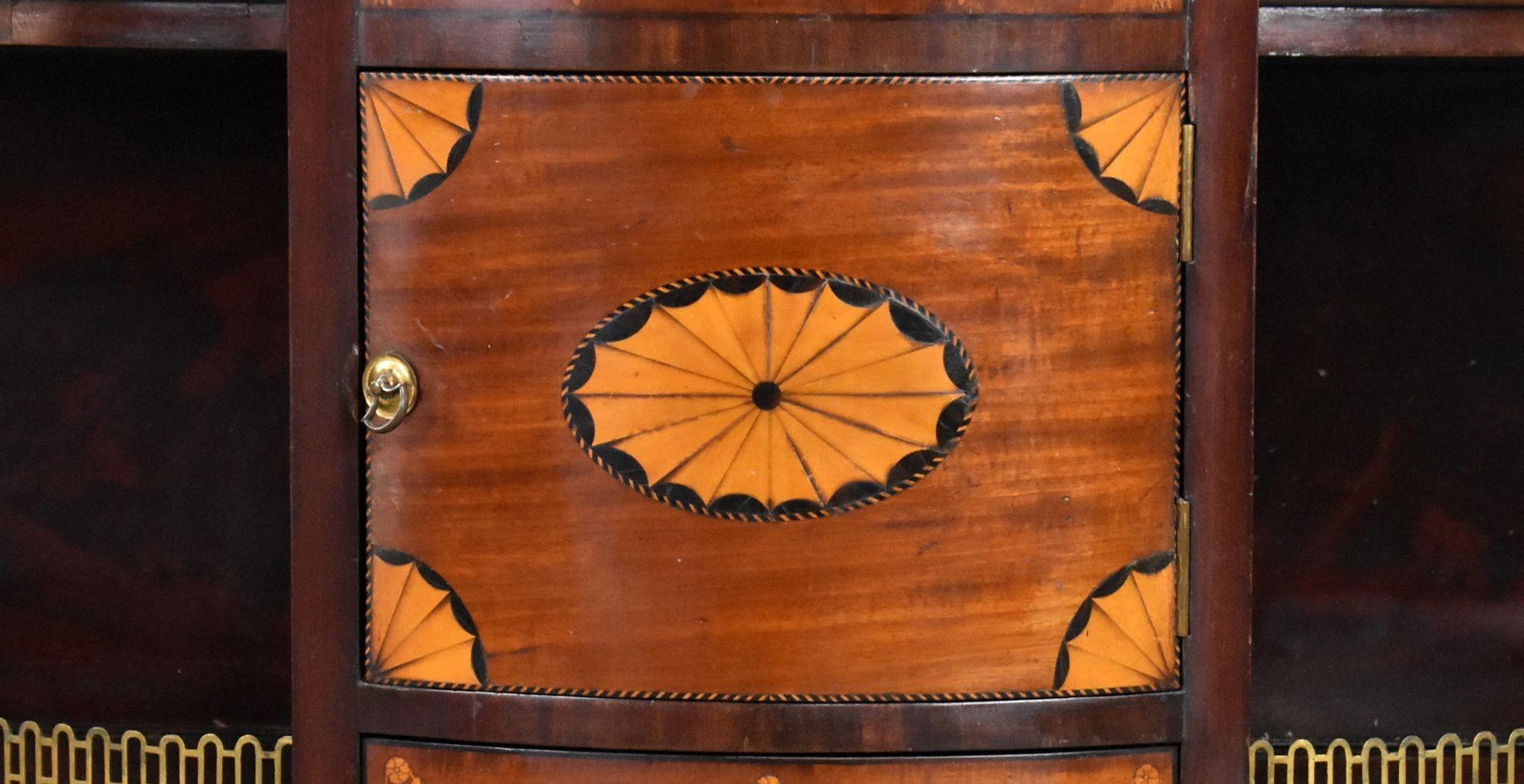 Edwardian Mahogany Inlaid Sideboard For Sale 3