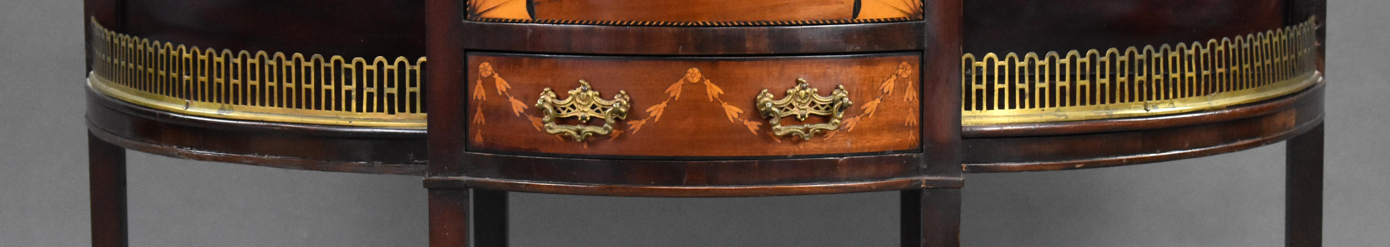 Edwardian Mahogany Inlaid Sideboard For Sale 4