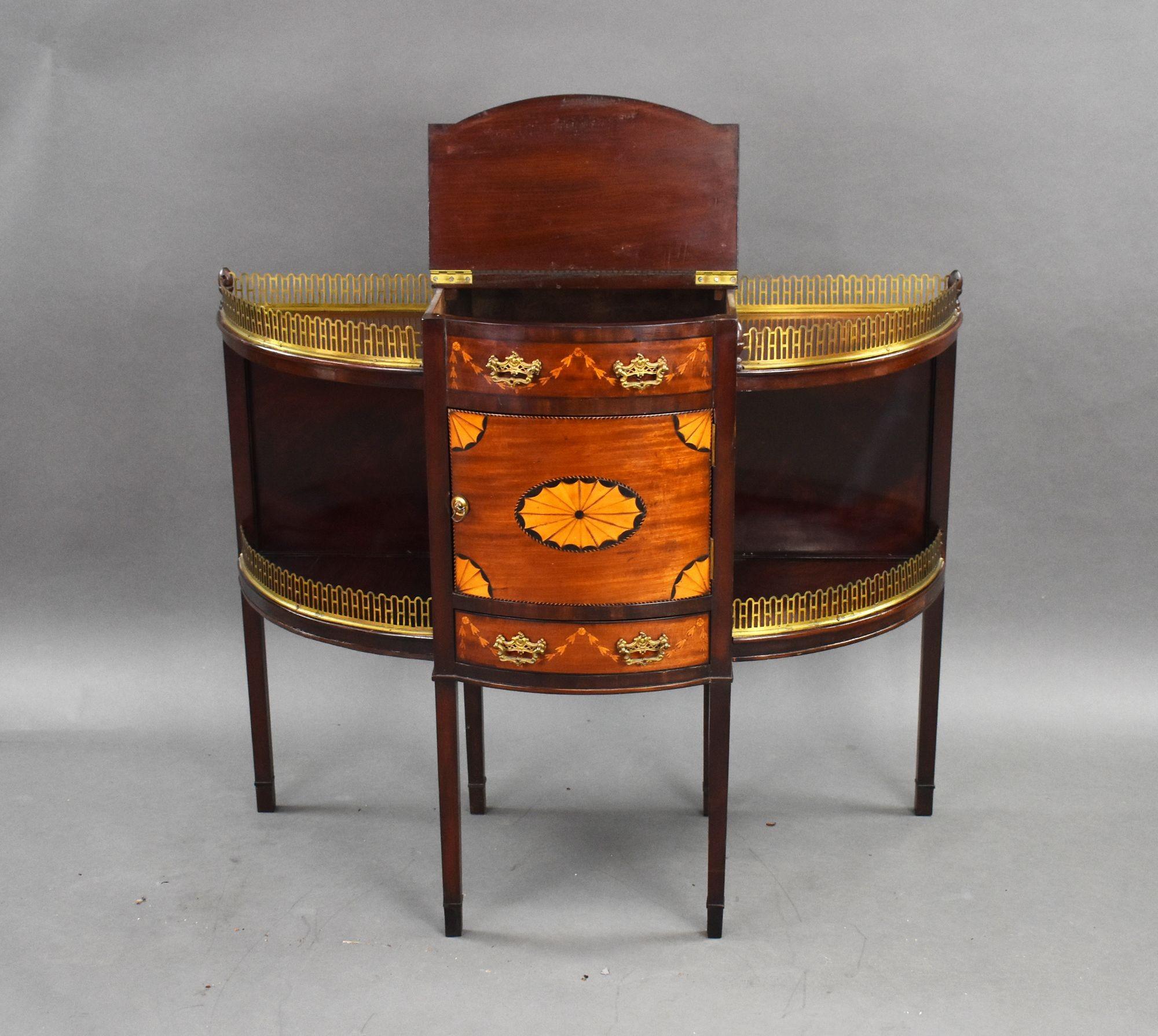 Edwardian Mahogany Inlaid Sideboard For Sale 5