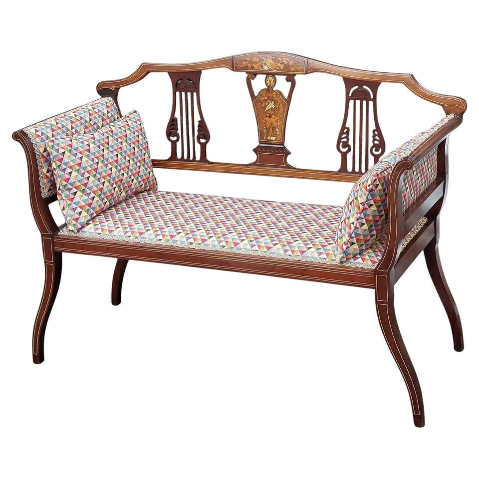 Antique Edwardian Settee For Sale at 1stDibs