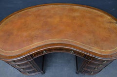 Edwardian Mahogany Kidney Shaped Desk