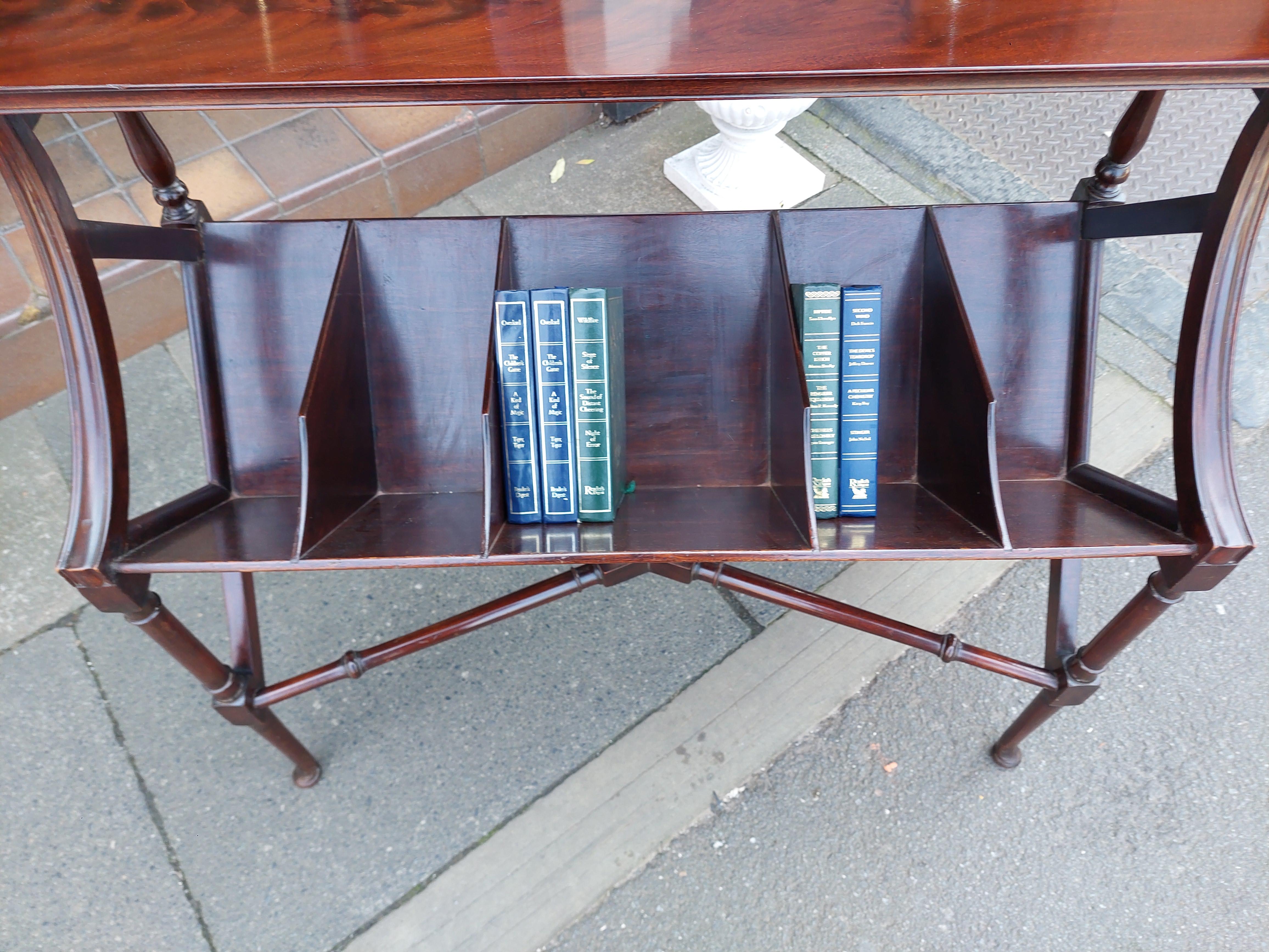 Edwardian Mahogany Library Book Trough in vendita 4