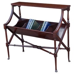 Edwardian Mahogany Library Book Trough
