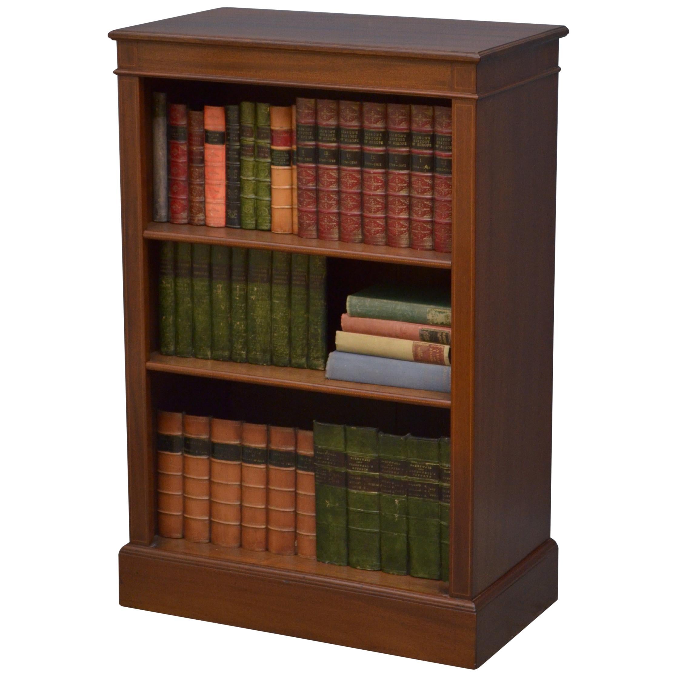 Edwardian Mahogany Low Bookcase