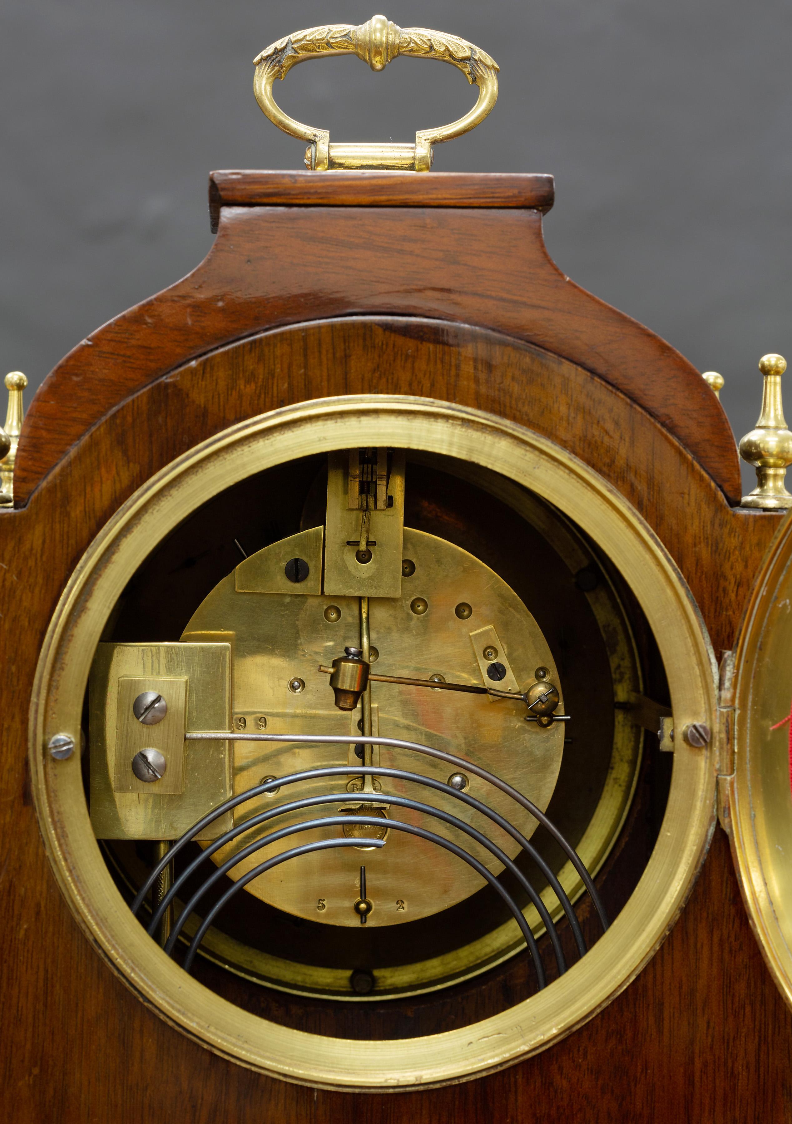 Early 20th Century Edwardian Mahogany Mantel Clock by S.Marti