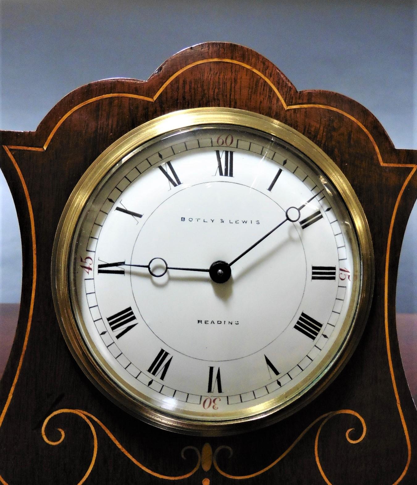 Edwardian Mahogany Mantel Clock For Sale 1