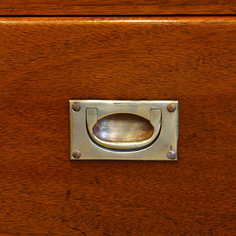 English Officers Edwardian Mahogany Military Chest, Circa 1900 4