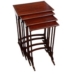 Antique Edwardian Mahogany Nest of 4 Tables