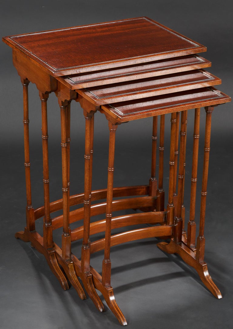 Edwardian Mahogany Nest of Tables For Sale at 1stDibs