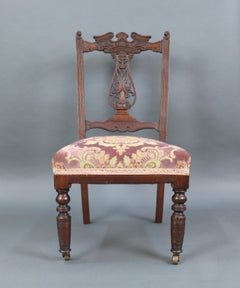 Edwardian Mahogany Nursing Chair with Upholstered Seat