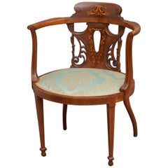 Antique Edwardian Mahogany Occasional Chair