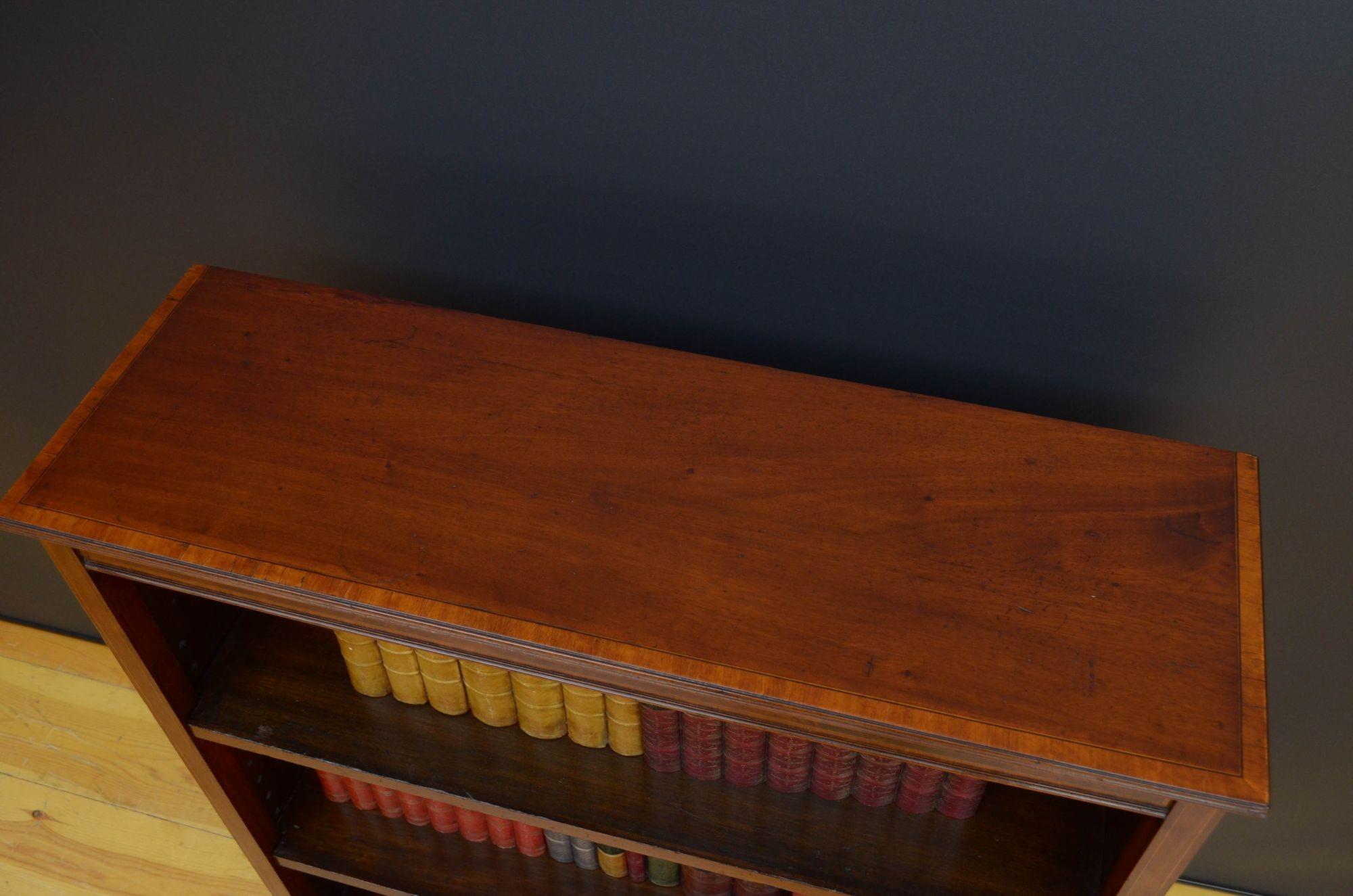 20th Century Edwardian Mahogany Open Bookcase