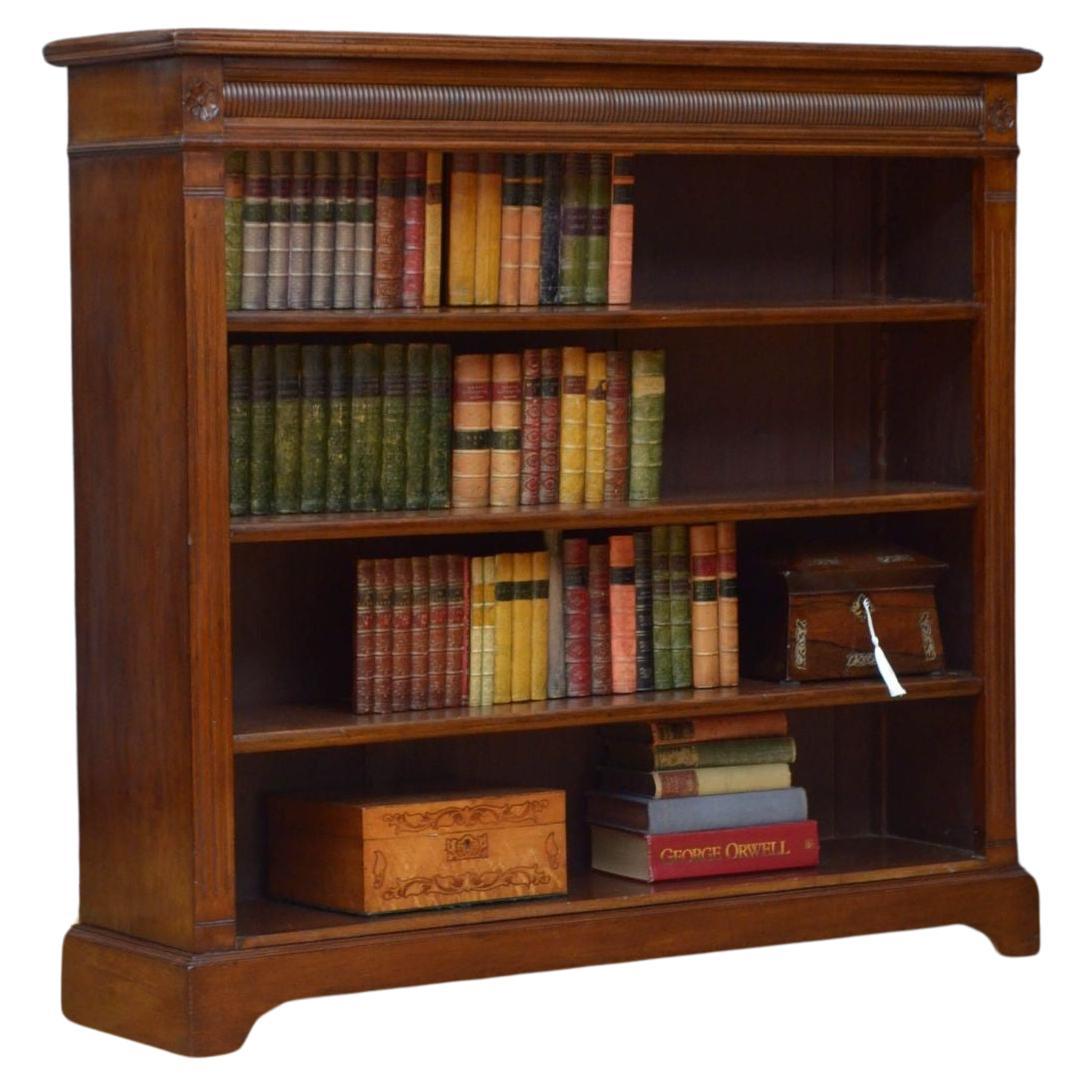 Edwardian Mahogany Open Bookcase