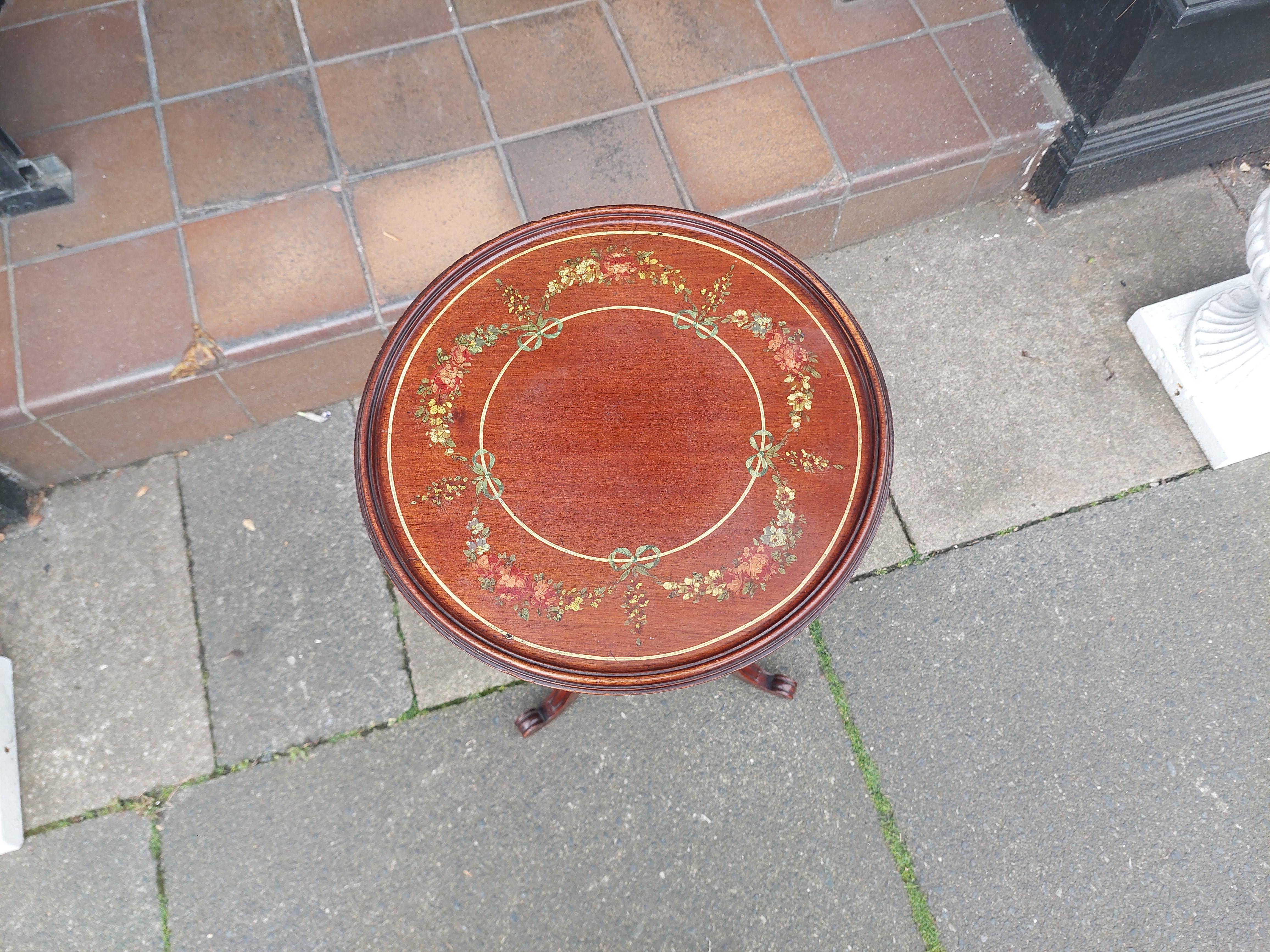Edwardian Mahogany Painted Wine Table For Sale 4