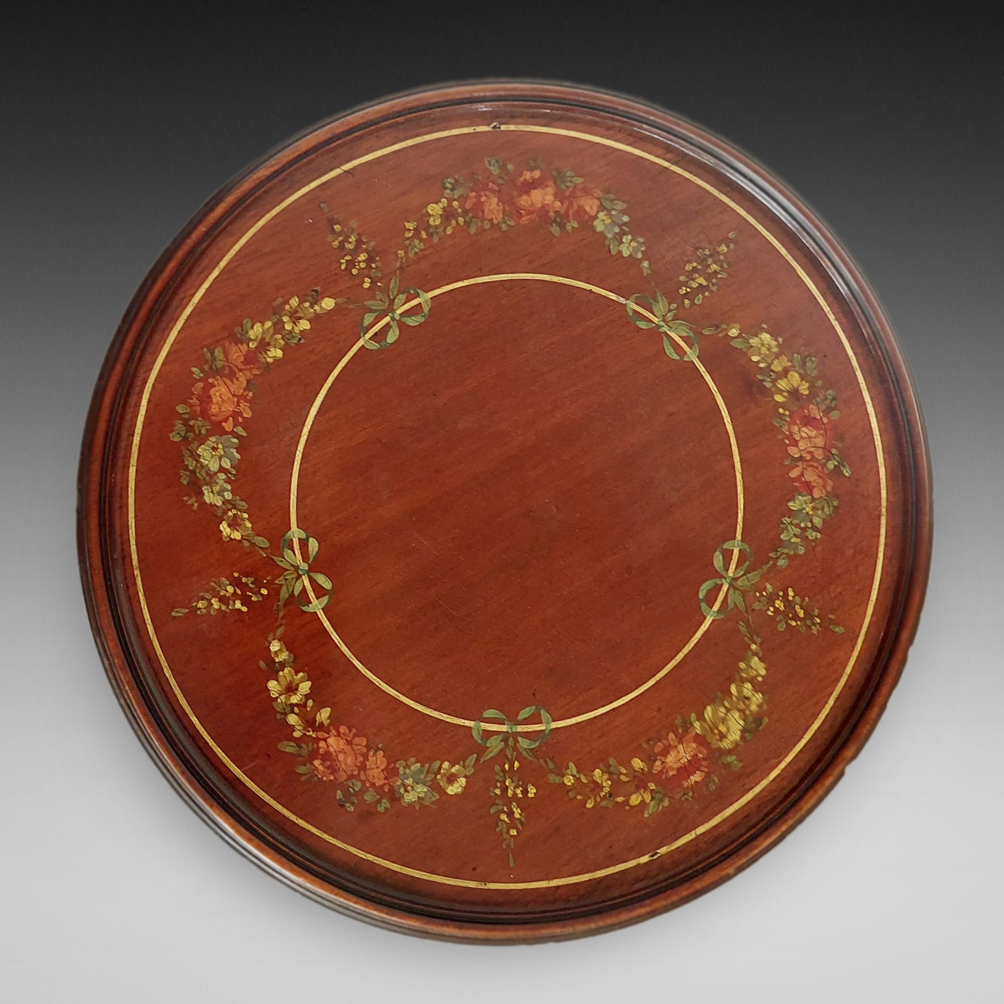 George III Edwardian Mahogany Painted Wine Table For Sale
