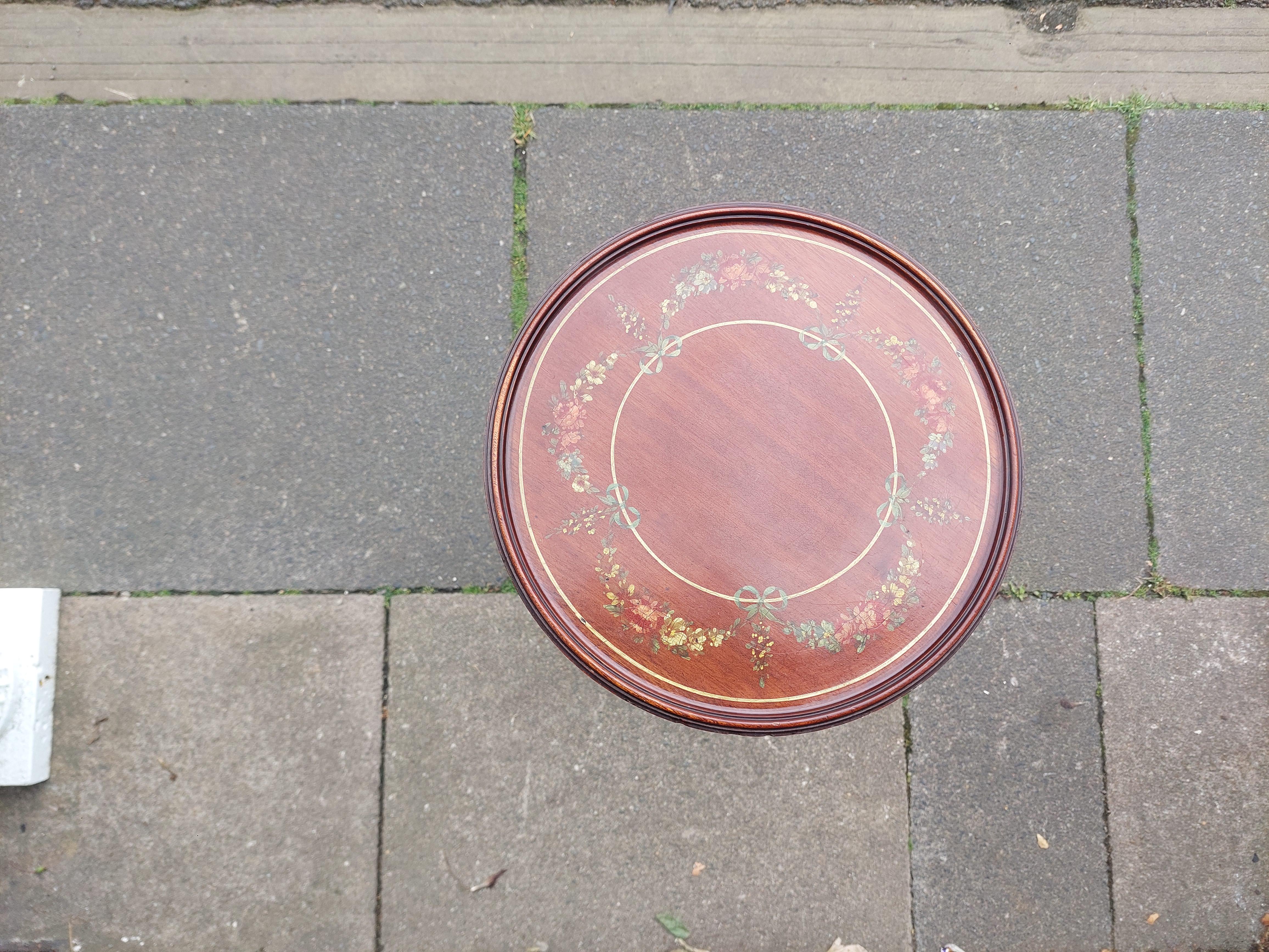 Edwardian Mahogany Painted Wine Table In Good Condition For Sale In Altrincham, GB