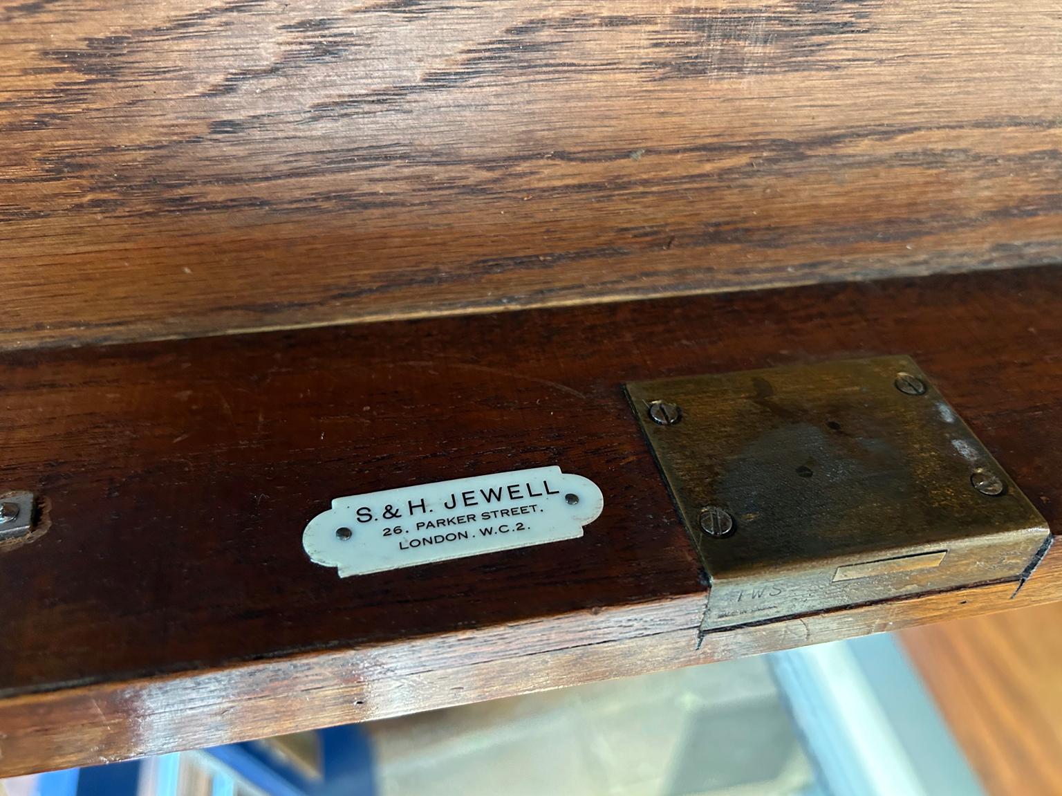 Edwardian Mahogany Pedestal Partners Desk S&H Jewell London Cabinet Makers 4