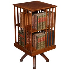 Antique Edwardian Mahogany Revolving Bookcase