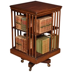 Edwardian Mahogany Revolving Bookcase