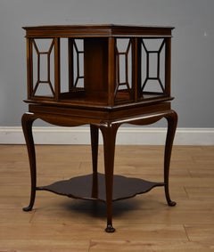 Edwardian Mahogany Revolving Bookstand