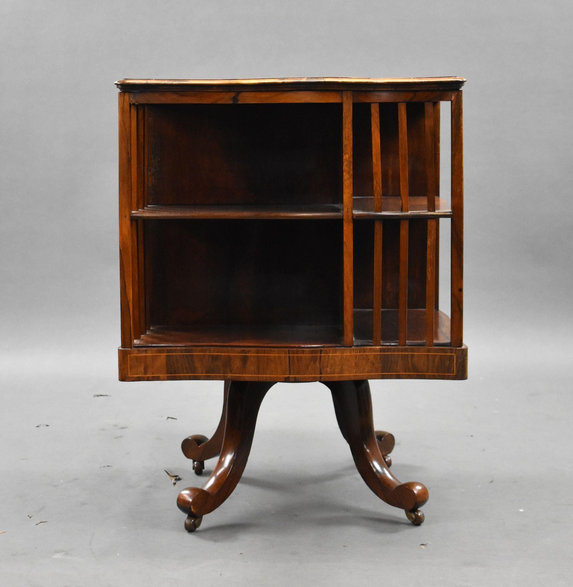 Edwardian Mahogany Revolving Bookstand In Good Condition For Sale In Chelmsford, Essex