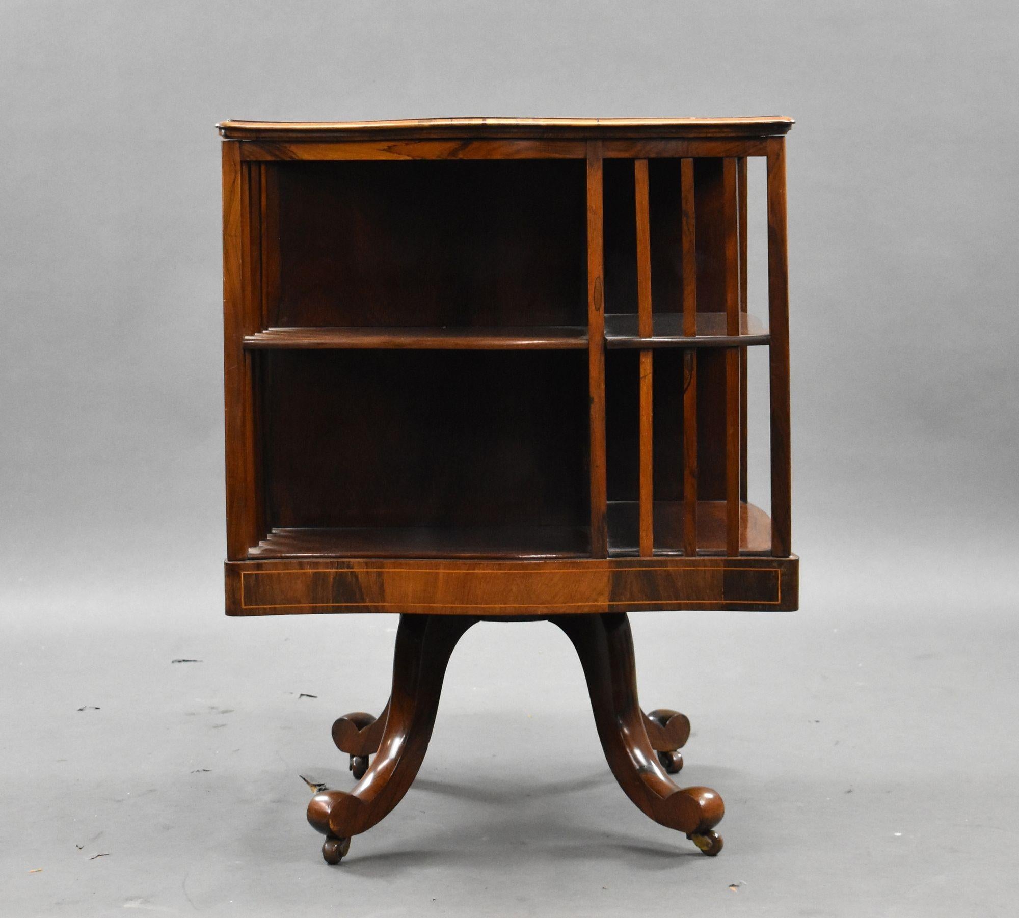 Edwardian Mahogany Revolving Bookstand For Sale 1