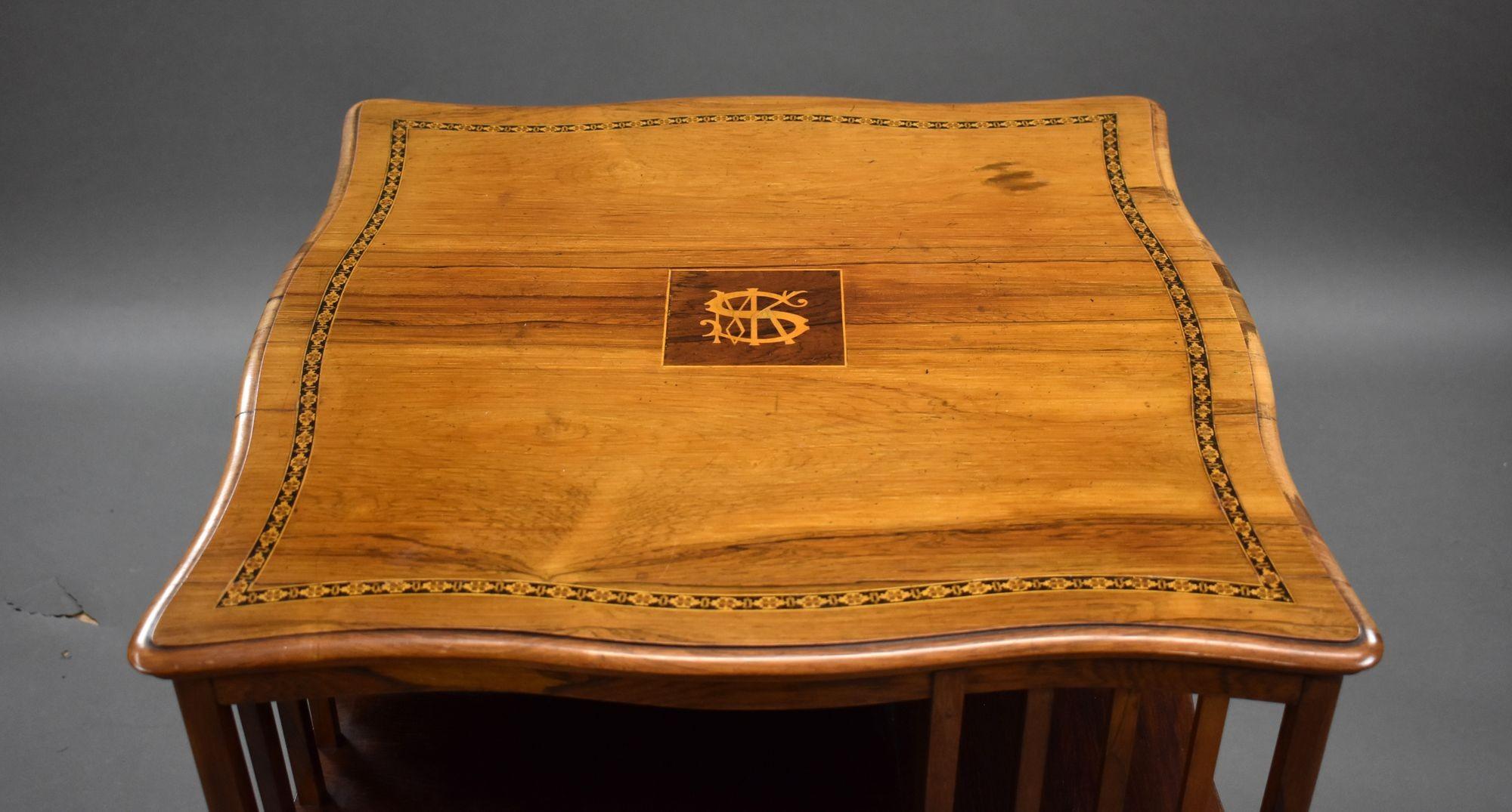 Edwardian Mahogany Revolving Bookstand For Sale 2