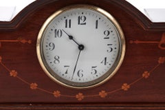 Edwardian Mahogany and Satinwood Inlaid Mantel Clock