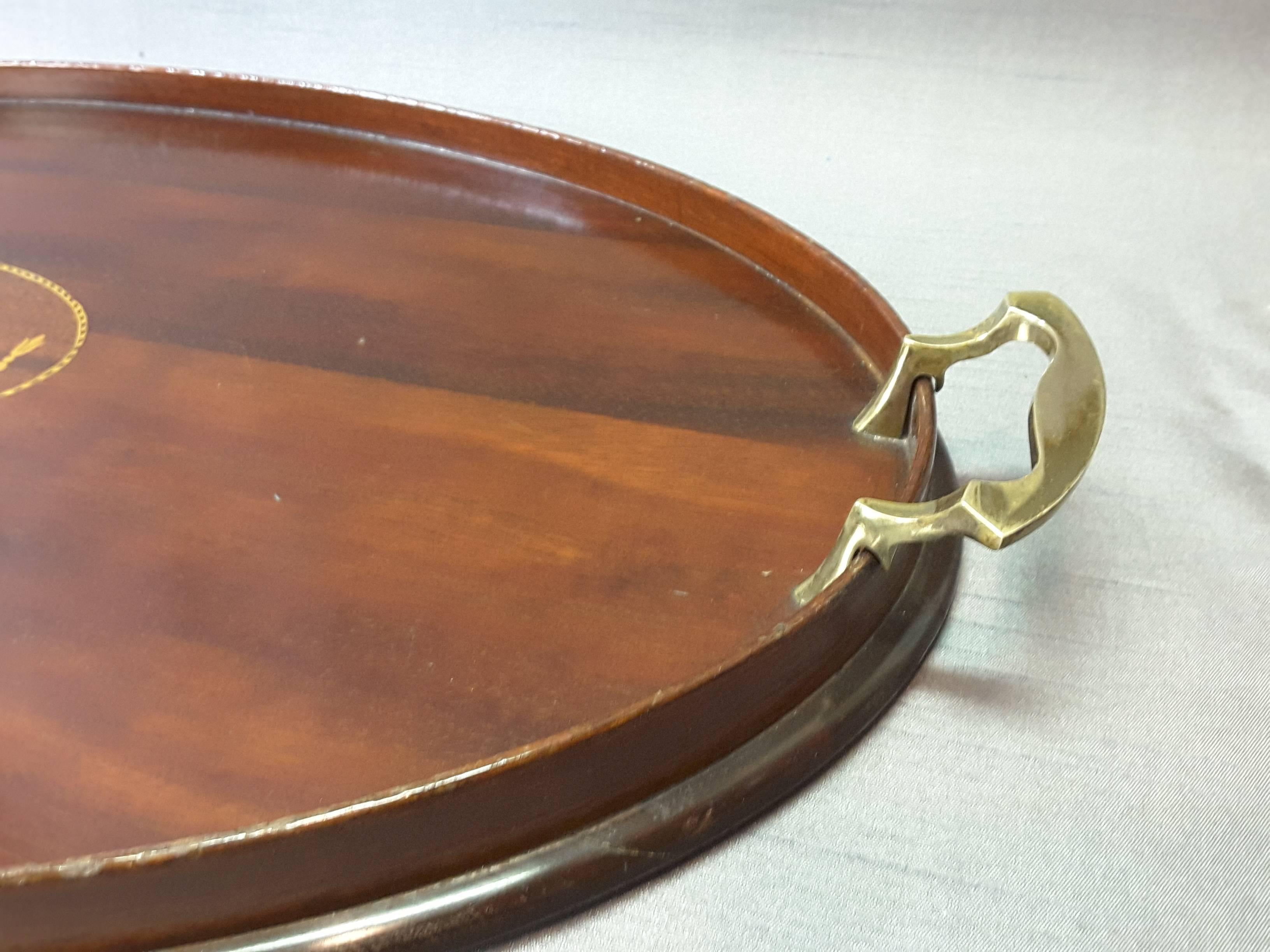 Edwardian Mahogany Serving Tray by Manning Bowman & Co. For Sale 1