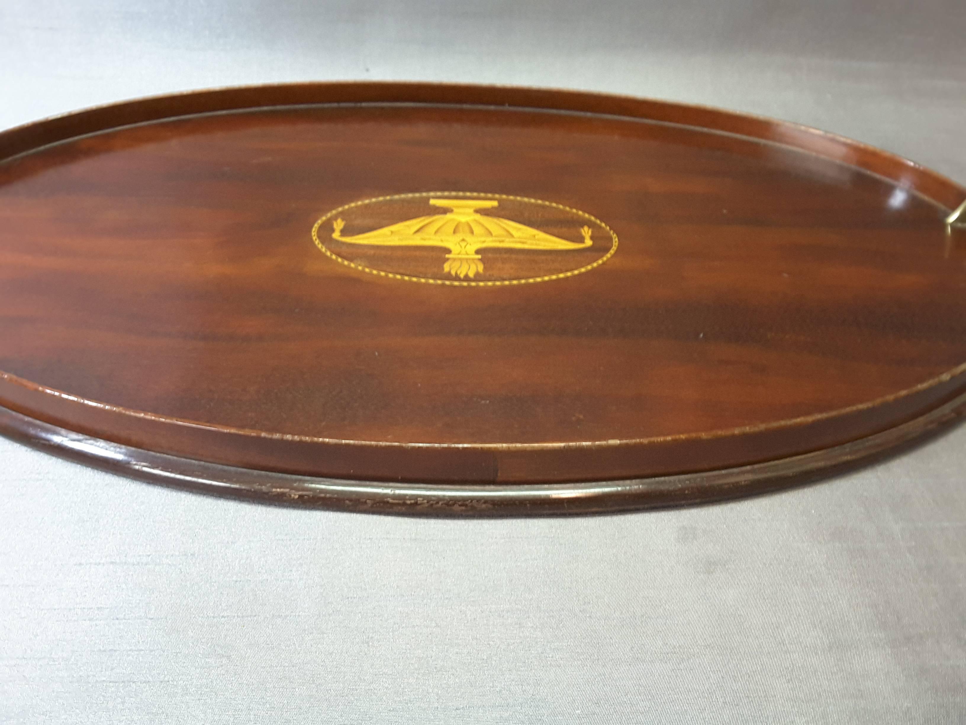20th Century Edwardian Mahogany Serving Tray by Manning Bowman & Co. For Sale