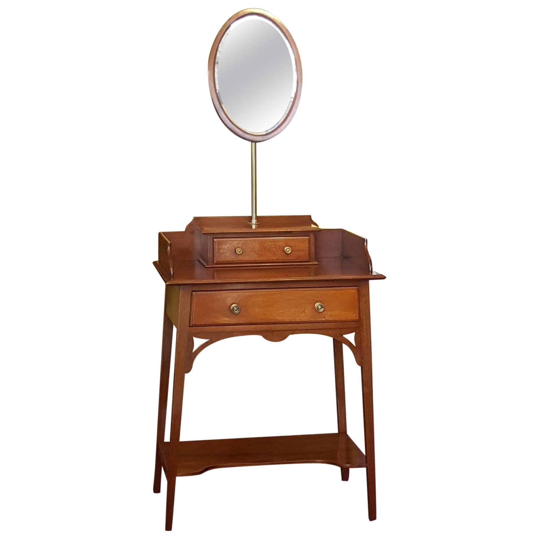 Edwardian Mahogany Shaving Stand For Sale