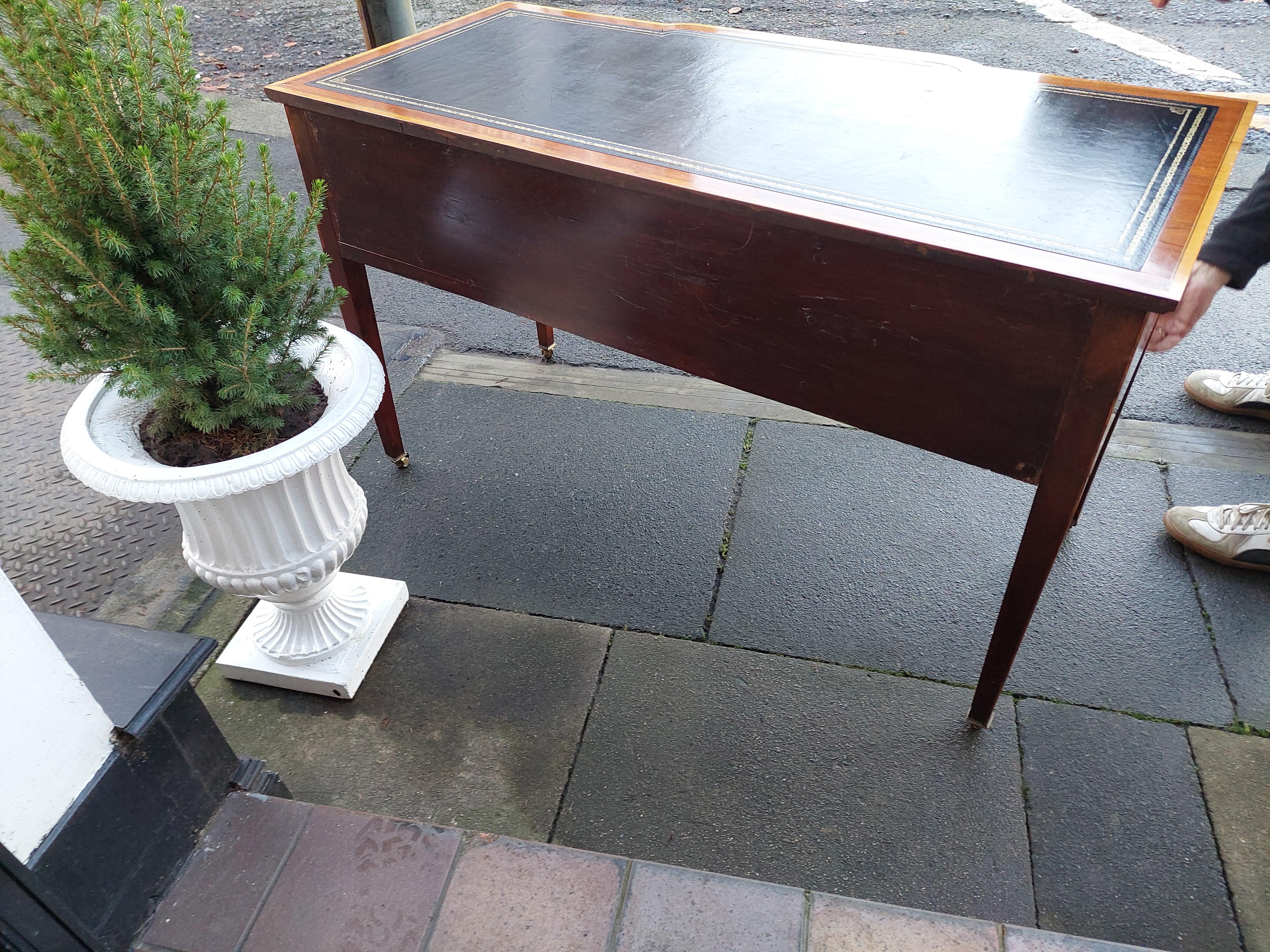 Edwardian Mahogany Sheraton Style Desk For Sale 5