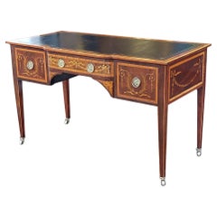 Antique Edwardian Mahogany Sheraton Style Desk
