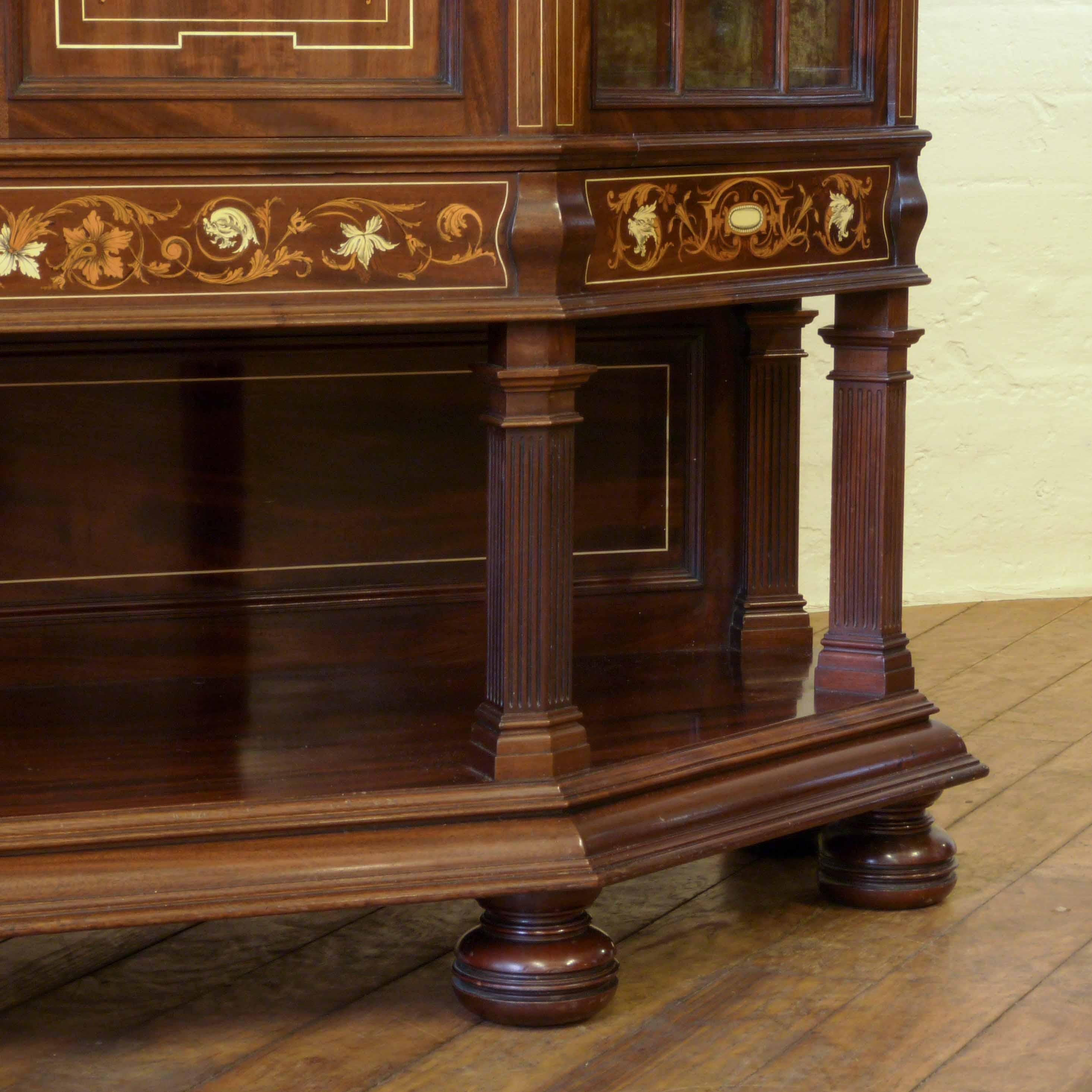 Edwardian Mahogany Side Cabinet by T.Simpson & Sons For Sale 6
