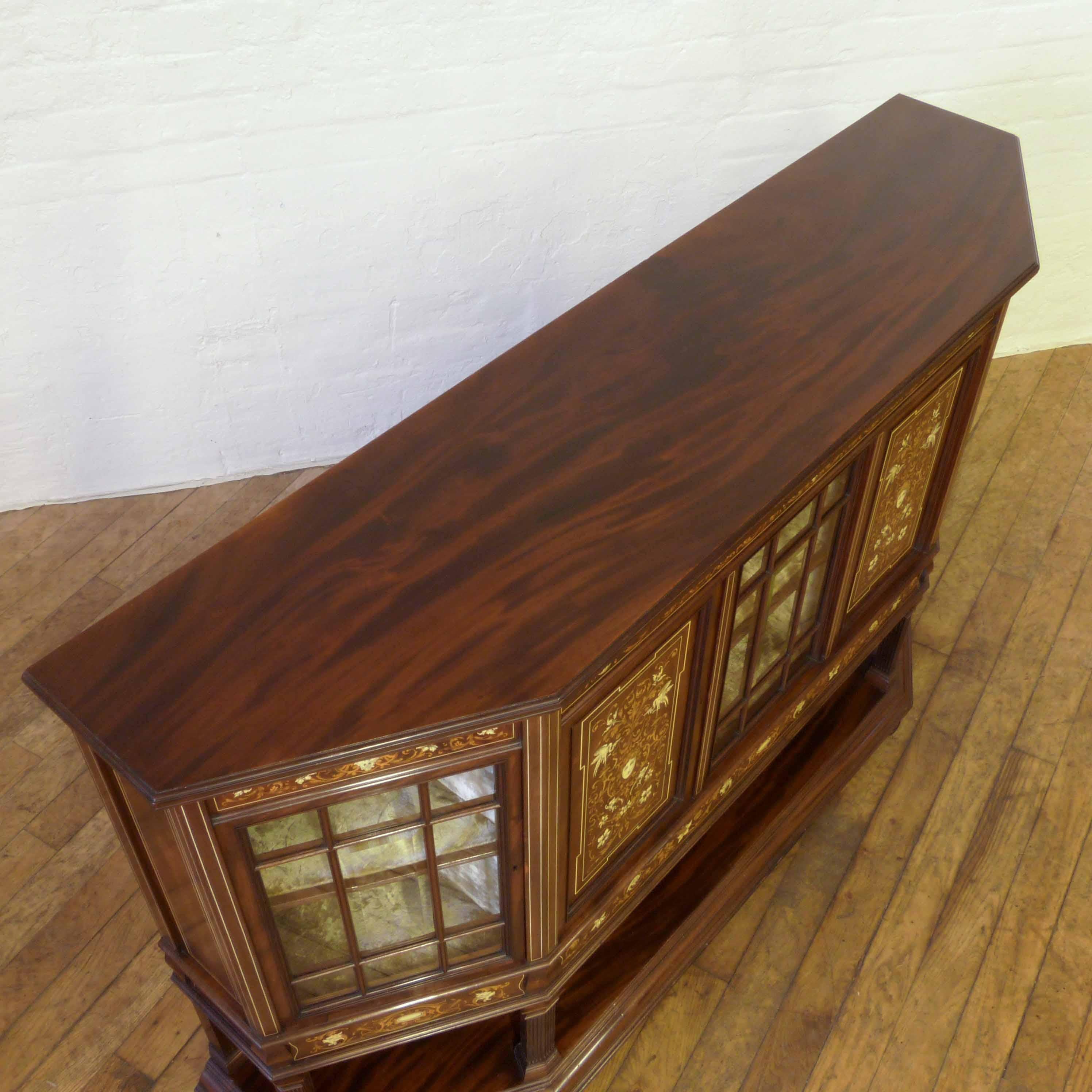 Edwardian Mahogany Side Cabinet by T.Simpson & Sons For Sale 10
