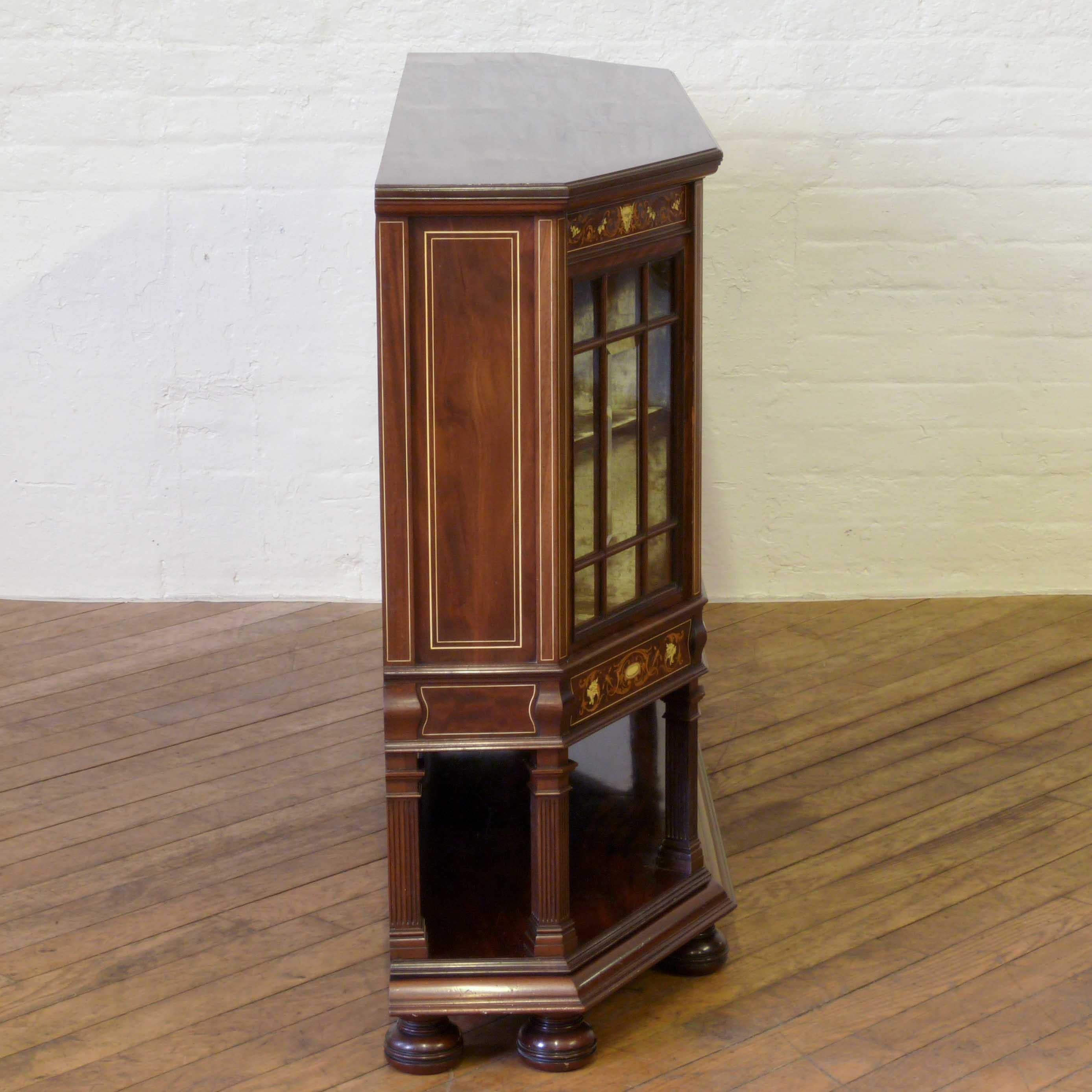 Edwardian Mahogany Side Cabinet by T.Simpson & Sons For Sale 11