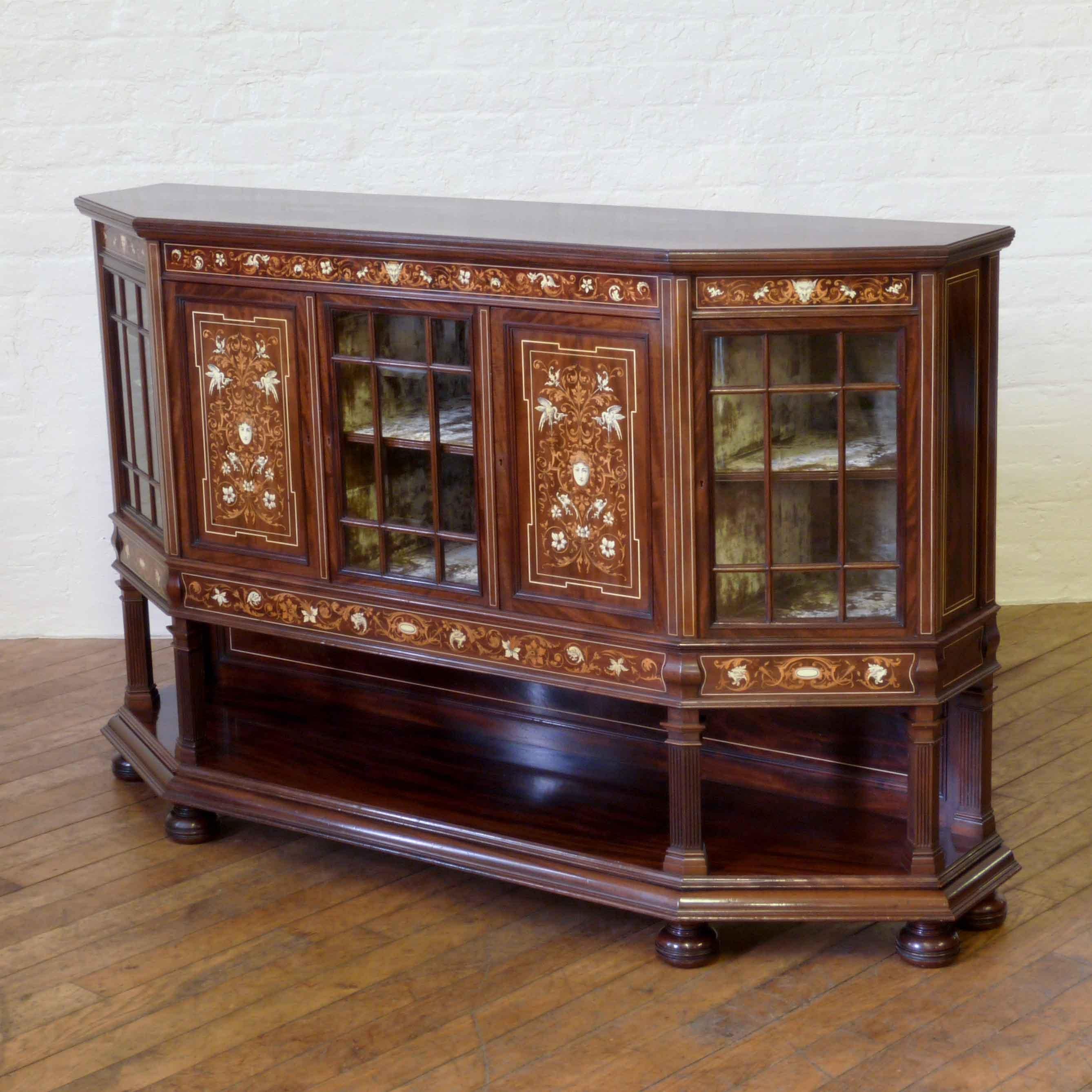 Edwardian Mahogany Side Cabinet by T.Simpson & Sons For Sale 13