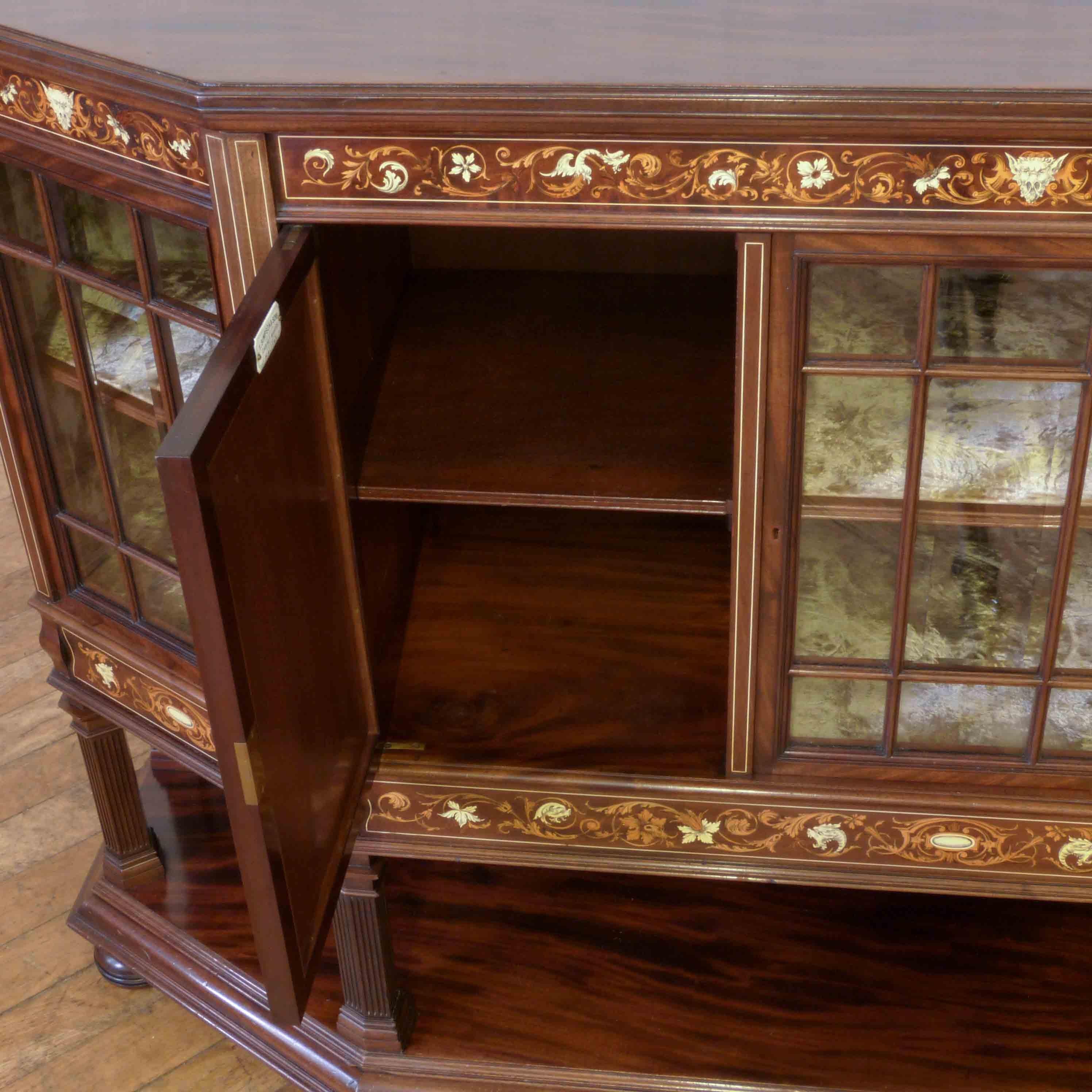 Early 20th Century Edwardian Mahogany Side Cabinet by T.Simpson & Sons For Sale