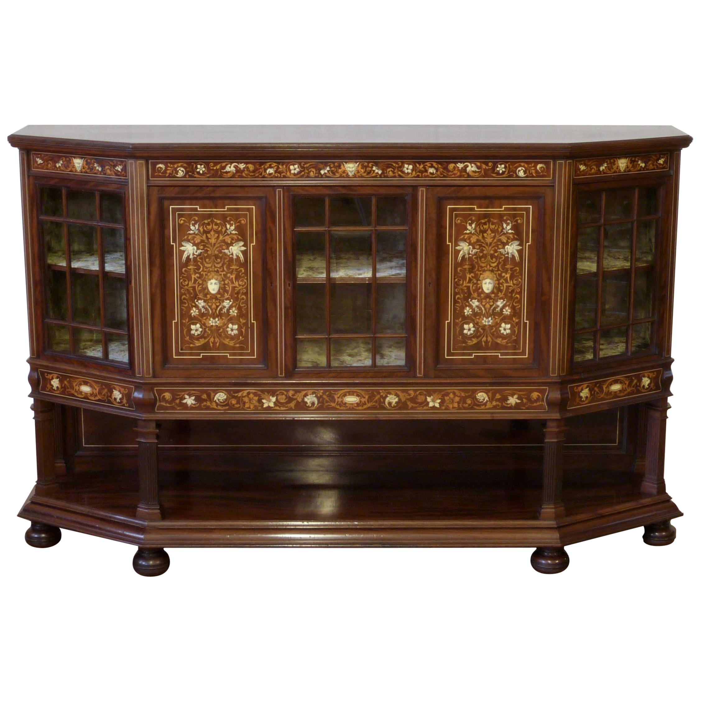 Edwardian Mahogany Side Cabinet by T.Simpson & Sons For Sale
