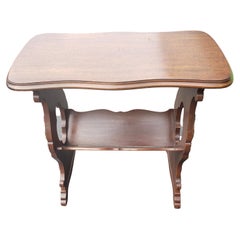 Edwardian Mahogany Side Table Magazine Rack, Circa 1920s