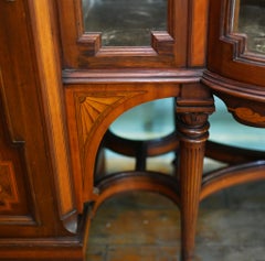 Edwardian Mahogany Sideboard Display Cabinet Sheraton Inlay