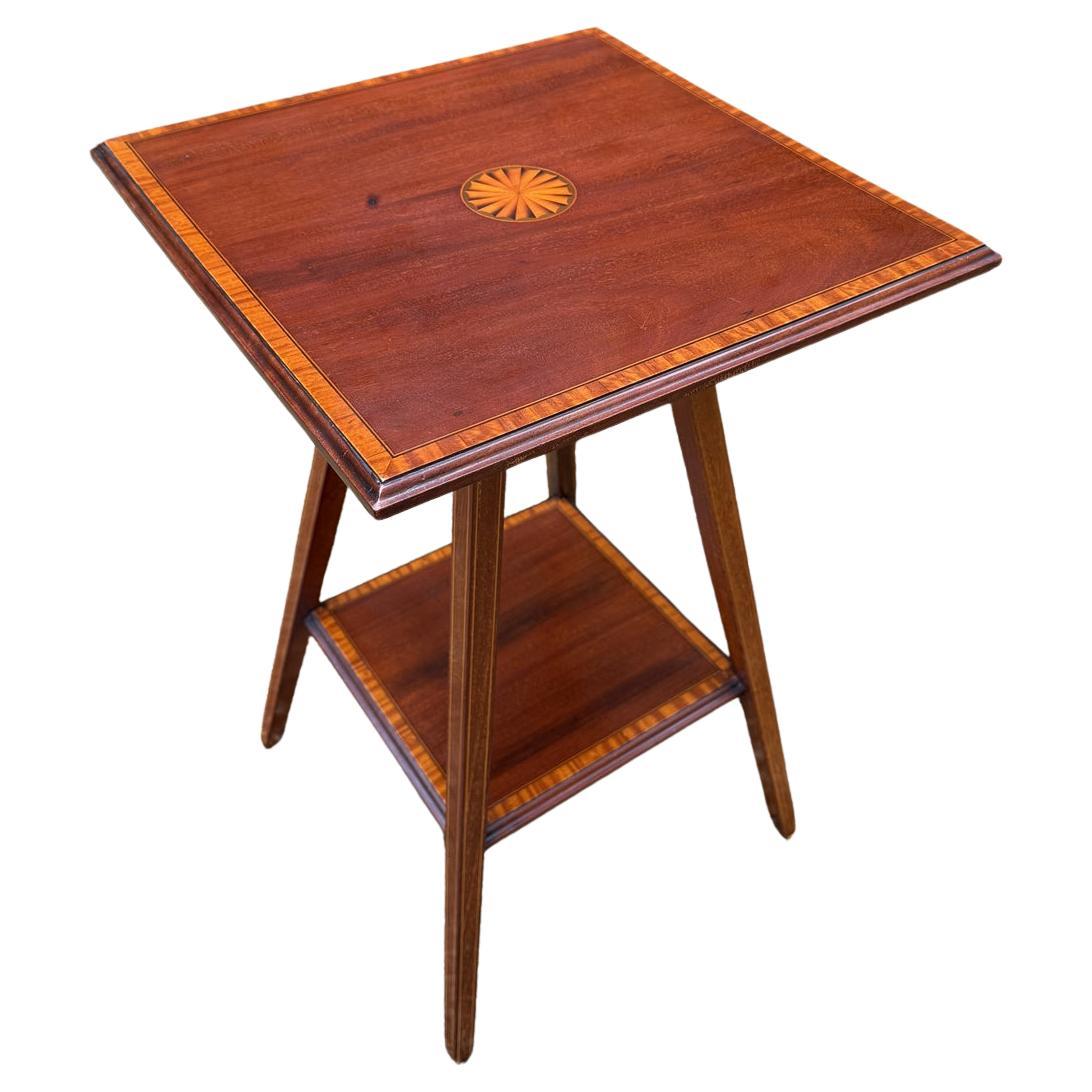 Edwardian Mahogany Square Occasional Table