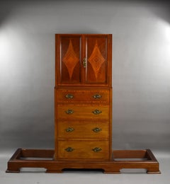 Edwardian Mahogany Triple Wardrobe