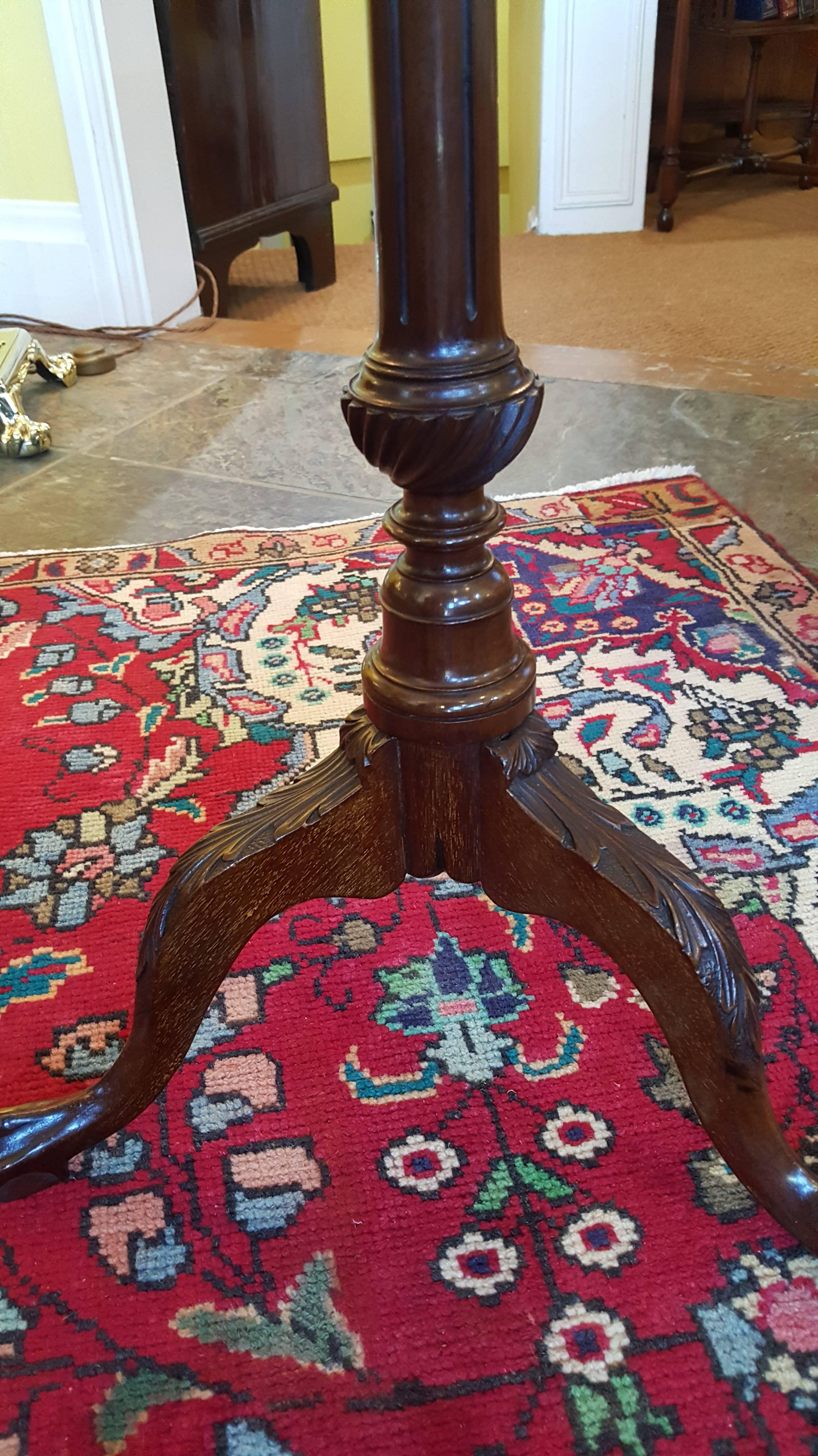 Edwardian Mahogany Tripod Torchere In Excellent Condition In Altrincham, Cheshire