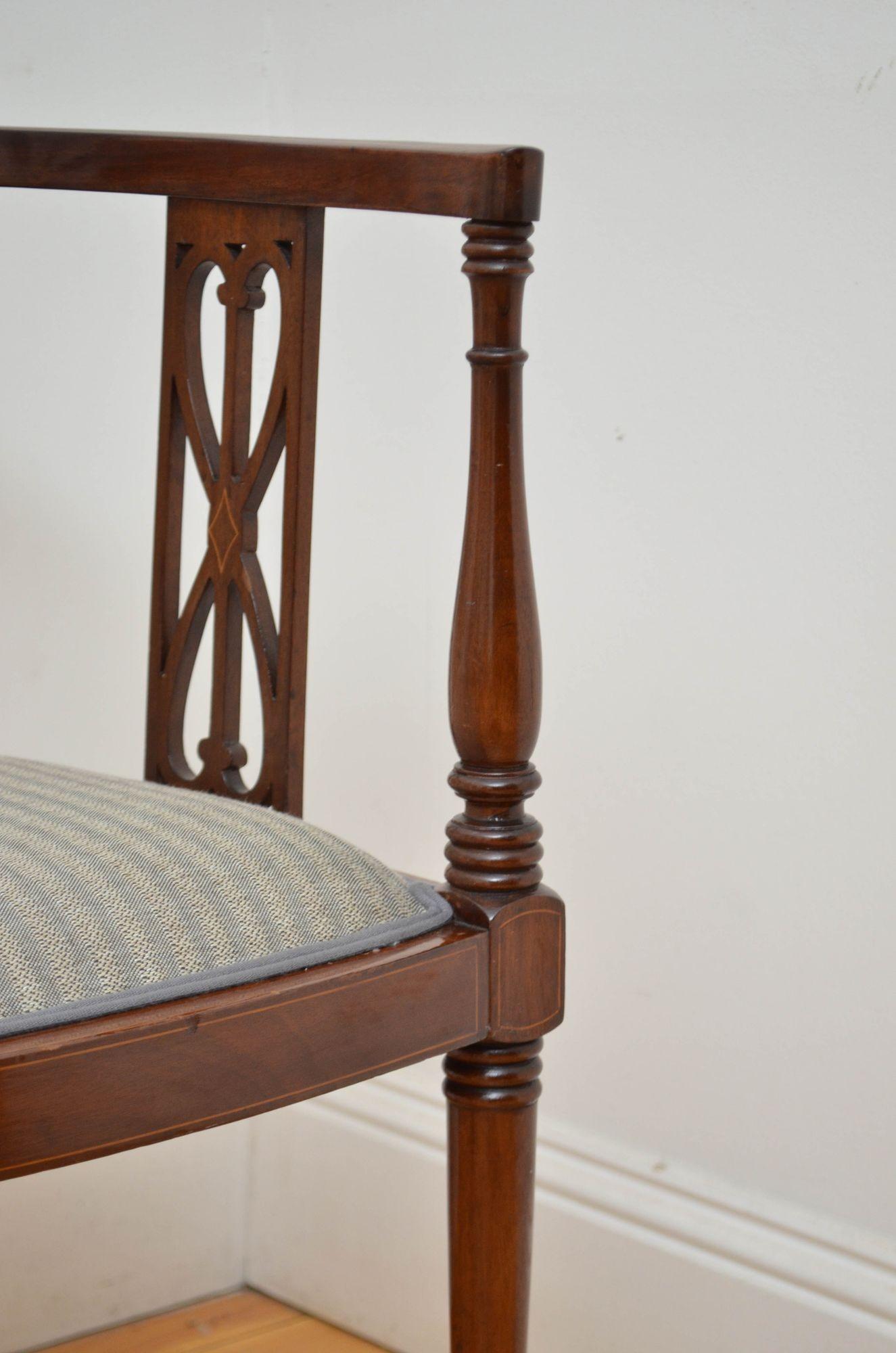 Edwardian Mahogany Tub Chair 7